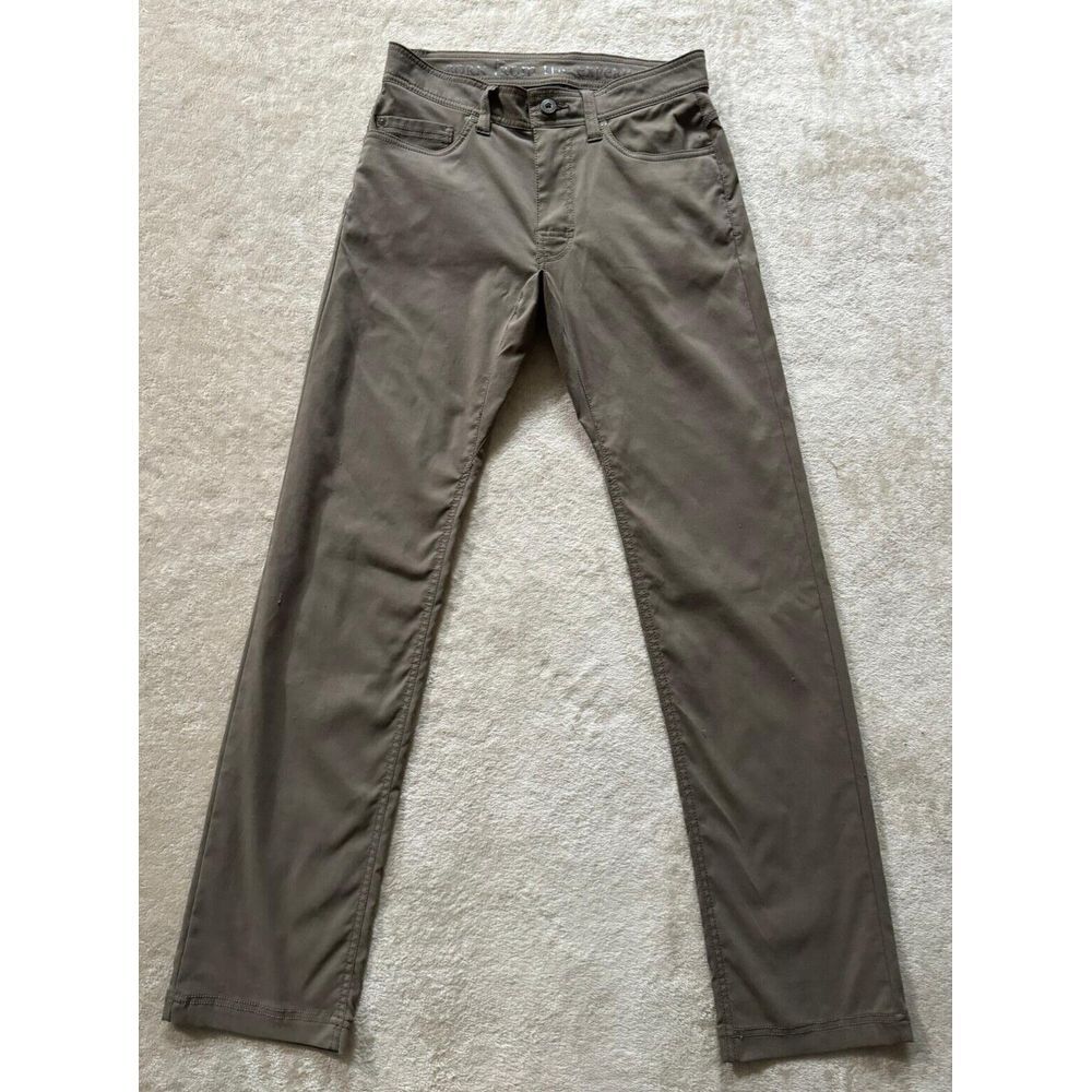 PrAna Men's Beige Jeans Slim Fit Leg Stretch Denim‎ Travel Sz 28